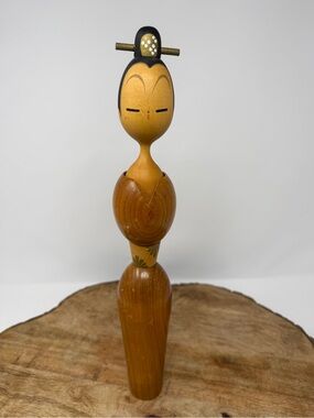Vintage Sosaku Kokeshi Doll Wooden Sculpture Crafted By Shido Shozan 1932-1995
